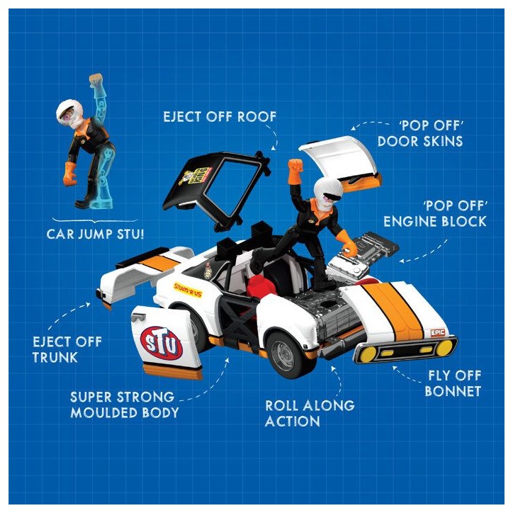 Crash Voiture de course - BANDAI - Stuntman Stu - COSS8200 Crash Voiture de course - BANDAI - Stuntman Stu - COSS8200