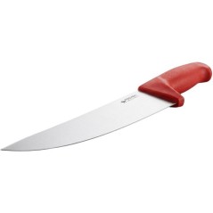 Couteau a trancher - FISHER - Pro surmoulé - Lame 28 cm - Rouge