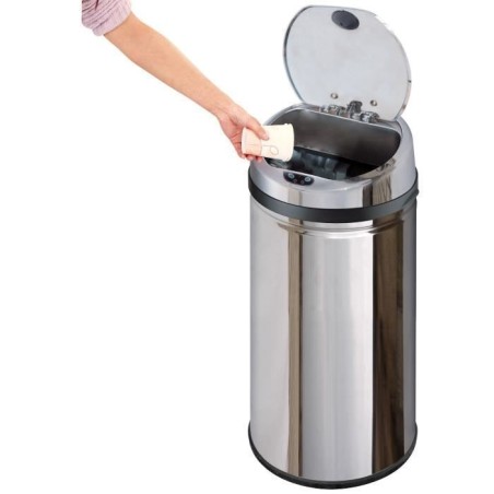 Poubelle de Cuisine Automatique - KITCHEN MOVE - Argent - 42 L