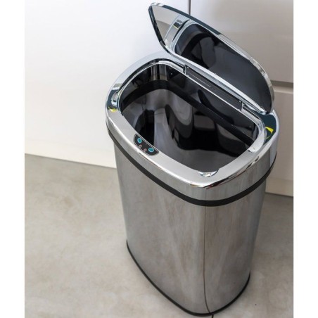 MAJESTIC - Poubelle de Cuisine Automatique - KITCHEN MOVE - 80L - Inox Poli