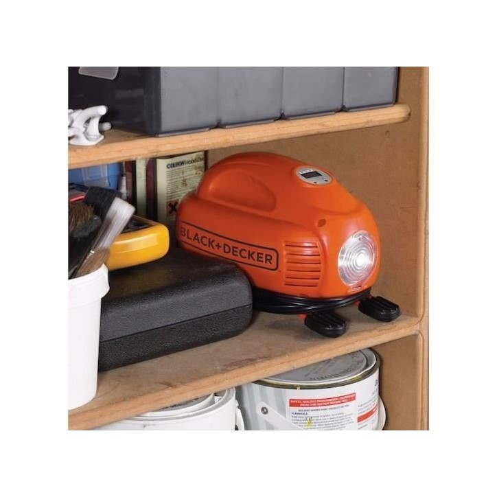 Gonfleur-compreseur BLACK+DECKER ASI200-XJ 8,27 bars/ 120 psi Gonfleur-compreseur BLACK+DECKER ASI200-XJ 8,27 bars/ 120 psi