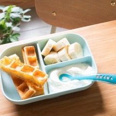 BEABA, Set Repas Bébé, Avec Ventouse, Anti dérapant, Assiette Silic