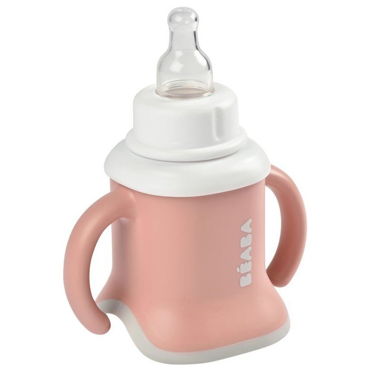Tasse 3-en-1 - BEABA - Evoluclip - Vieux rose Tasse 3-en-1 - BEABA - Evoluclip - Vieux rose
