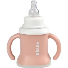 Tasse 3-en-1 - BEABA - Evoluclip - Vieux rose