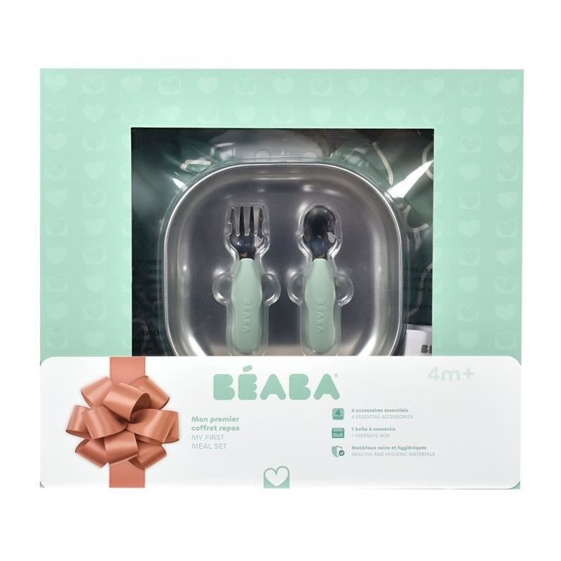 Coffret cadeau 1er repas - BEABA - Vert Sauge