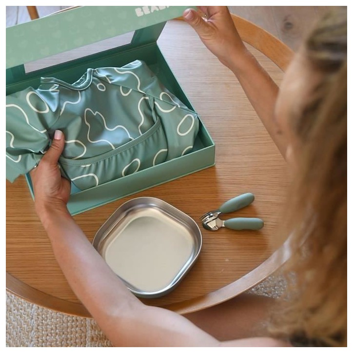 Coffret cadeau 1er repas - BEABA - Vert Sauge Coffret cadeau 1er repas - BEABA - Vert Sauge