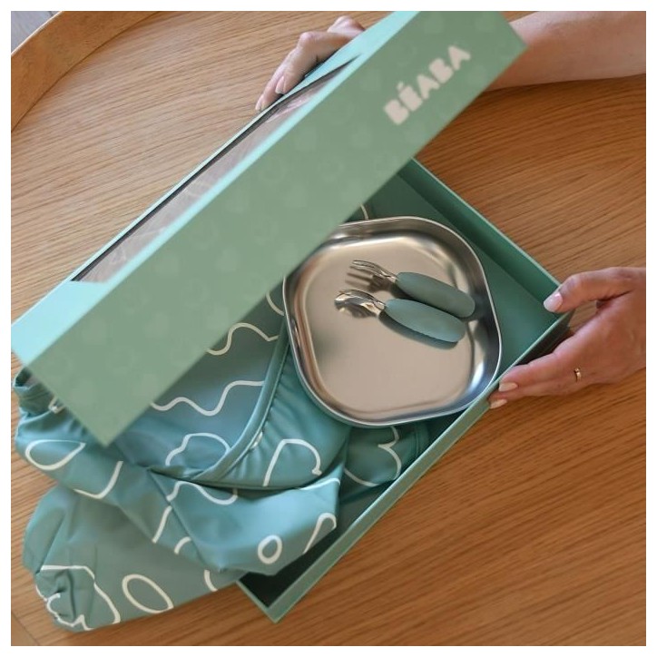 Coffret cadeau 1er repas - BEABA - Vert Sauge Coffret cadeau 1er repas - BEABA - Vert Sauge
