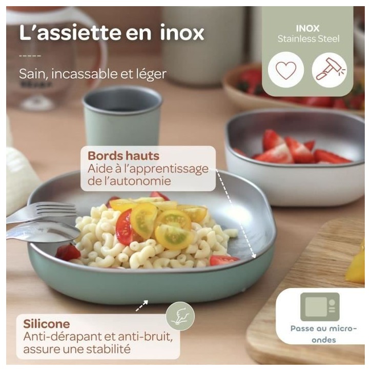 Coffret cadeau 1er repas - BEABA - Vert Sauge Coffret cadeau 1er repas - BEABA - Vert Sauge