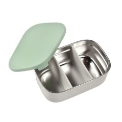 BEABA, Boîte repas enfant en inox, couvercle en silicone et housse de