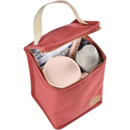 Pochette repas isotherme - BÉABA - Terracotta - grande capacité 2,8L - pliable compacte - tissu imperméable