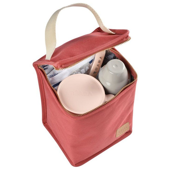 Pochette repas isotherme - BÉABA - Terracotta - grande capacité 2,8L - pliable compacte - tissu imperméable Pochette repas isotherme - BÉABA - Terracotta - grande capacité 2,8L - pliable compacte - tissu imperméable
