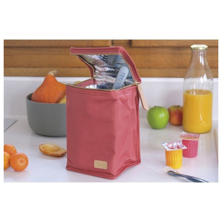Pochette repas isotherme - BÉABA - Terracotta - grande capacité 2,8L - pliable compacte - tissu imperméable Pochette repas isotherme - BÉABA - Terracotta - grande capacité 2,8L - pliable compacte - tissu imperméable