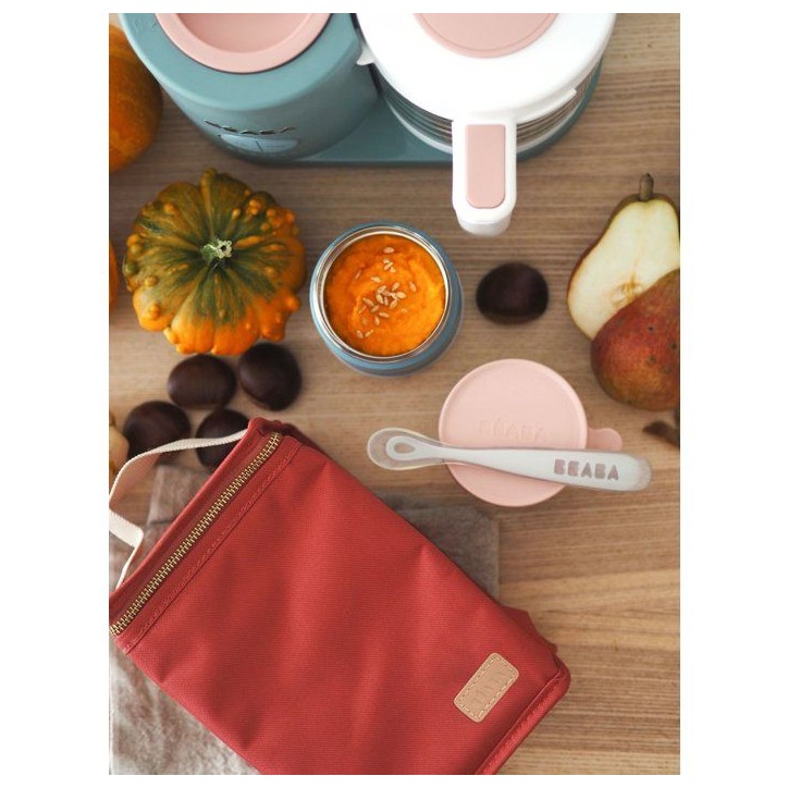 Pochette repas isotherme - BÉABA - Terracotta - grande capacité 2,8L - pliable compacte - tissu imperméable Pochette repas isotherme - BÉABA - Terracotta - grande capacité 2,8L - pliable compacte - tissu imperméable