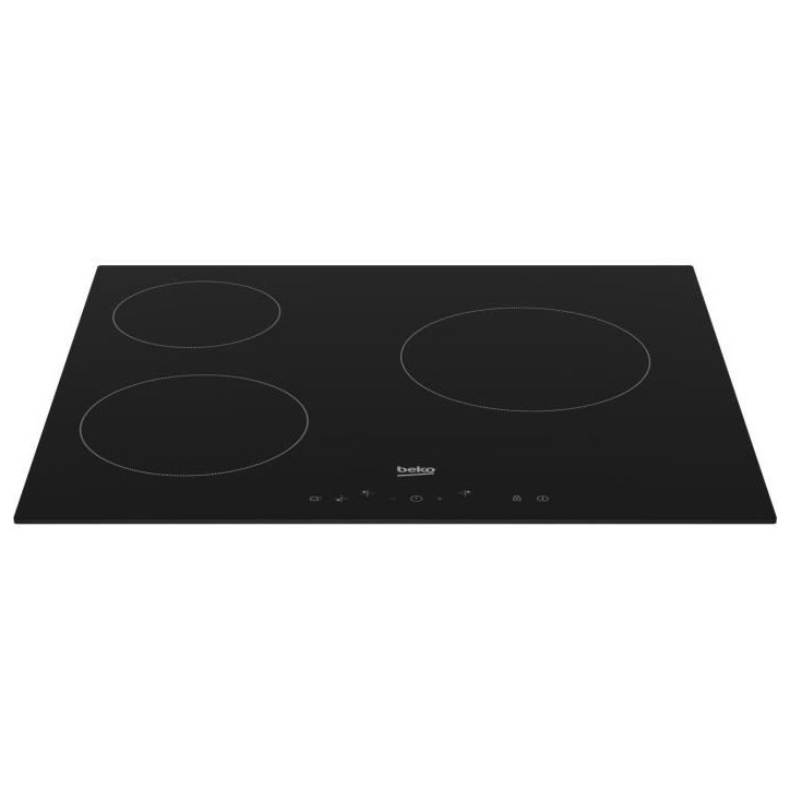 Table de cuisson vitrocéramique - BEKO - 3 foyers - 60 cm - HIC63400 Table de cuisson vitrocéramique - BEKO - 3 foyers - 60 cm - HIC63400