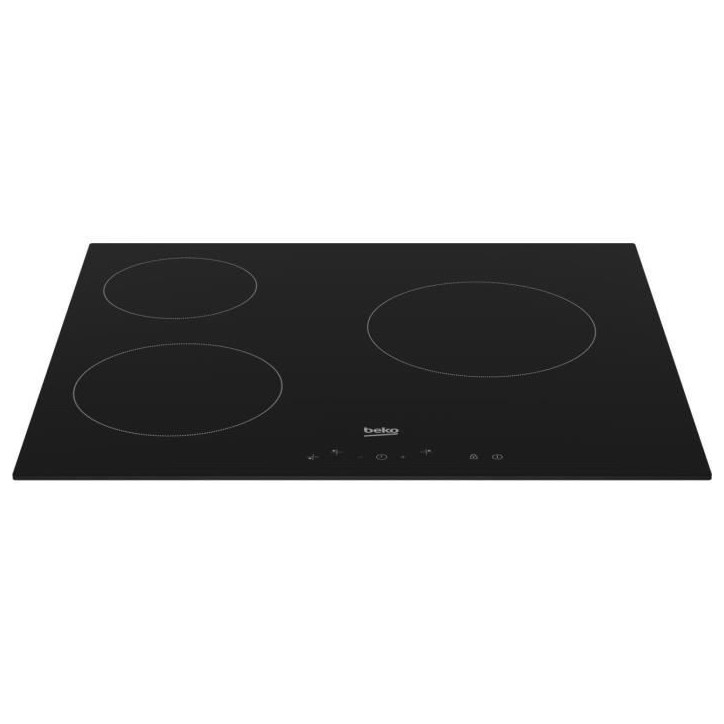Table de cuisson vitrocéramique - BEKO - 3 foyers - 60 cm - HIC63400 Table de cuisson vitrocéramique - BEKO - 3 foyers - 60 cm - HIC63400
