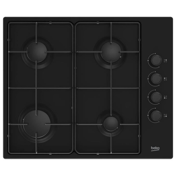 Table de cuisson a gaz - BEKO - 4 feux - 60 cm - HIGG64123SB Table de cuisson a gaz - BEKO - 4 feux - 60 cm - HIGG64123SB