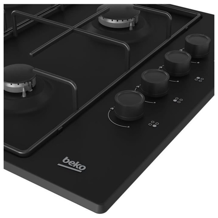 Table de cuisson a gaz - BEKO - 4 feux - 60 cm - HIGG64123SB Table de cuisson a gaz - BEKO - 4 feux - 60 cm - HIGG64123SB