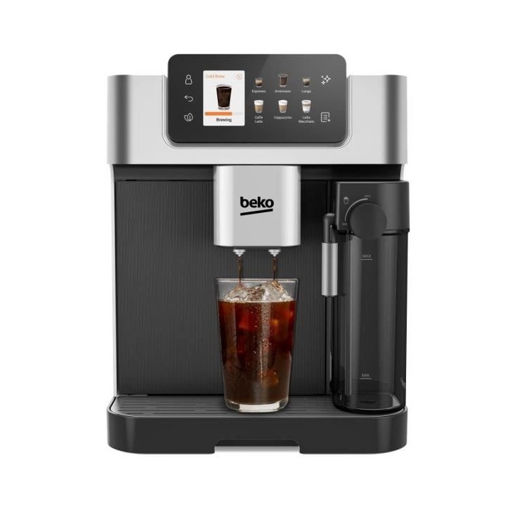 Machine a café avec broyeur - BEKO - CEG7348X - 1350 W - 250g de grains - Noir / Silver Machine a café avec broyeur - BEKO - CEG7348X - 1350 W - 250g de grains - Noir / Silver