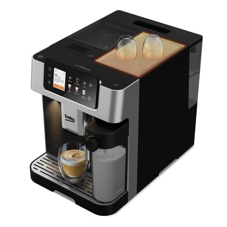 Machine a café avec broyeur - BEKO - CEG7348X - 1350 W - 250g de grains - Noir / Silver Machine a café avec broyeur - BEKO - CEG7348X - 1350 W - 250g de grains - Noir / Silver