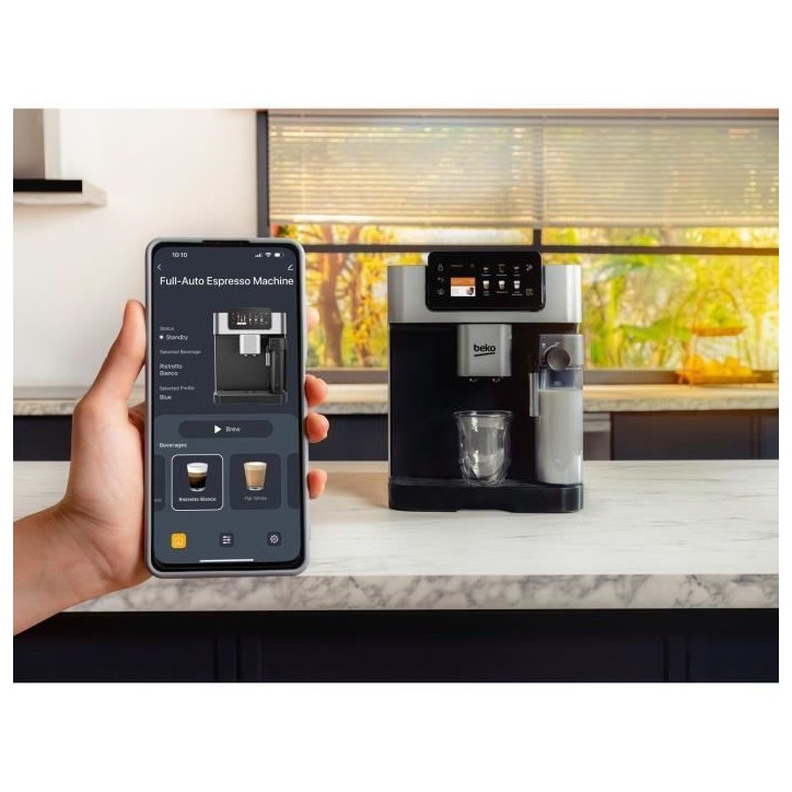 Machine a café avec broyeur - BEKO - CEG7348X - 1350 W - 250g de grains - Noir / Silver Machine a café avec broyeur - BEKO - CEG7348X - 1350 W - 250g de grains - Noir / Silver