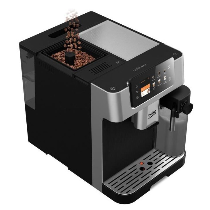 Machine a café avec broyeur - BEKO - CEG7348X - 1350 W - 250g de grains - Noir / Silver Machine a café avec broyeur - BEKO - CEG7348X - 1350 W - 250g de grains - Noir / Silver