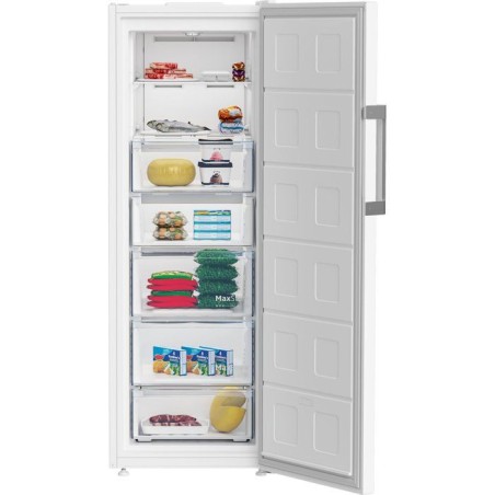 Congélateur armoire - BEKO - B1RFNE294W - Classe E - 260 L - Froid ventilé - 38dB - 15 kg/24h - 151,5x59,7x70,9 - Blanc