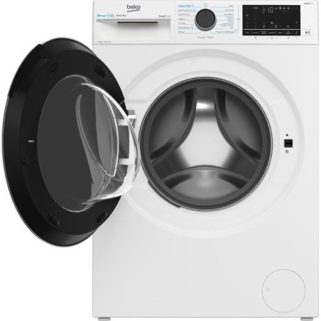 Lave-linge hublot BEKO B7WFU39411WDOS Série bPro 700 - 9 kg - Induction - L60cm - 1400 trs/min - Classe A - Autodose - Blanc