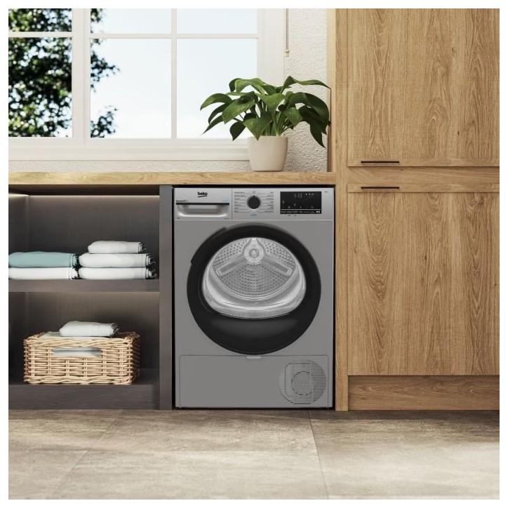 Seche-linge pompe a chaleur BEKO D3H28E93S Eco Sense - 8 kg - L60cm - Silver Seche-linge pompe a chaleur BEKO D3H28E93S Eco Sense - 8 kg - L60cm - Silver