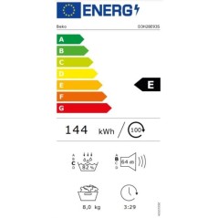 Seche-linge pompe a chaleur BEKO D3H28E93S Eco Sense - 8 kg - L60cm -