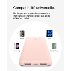 Batterie externe - BELKIN - 10 000 mAh - Rose