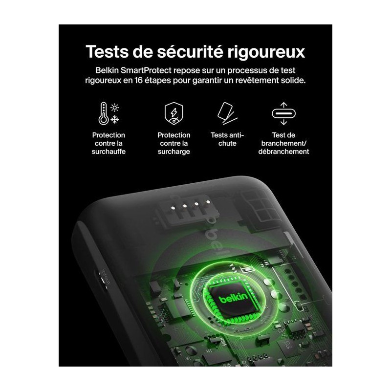 Batterie externe - BELKIN - 20 000 mAh - USB-A & USB-C - 15 W - Bleu