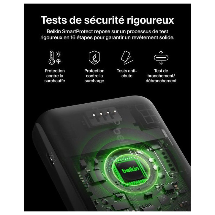 Batterie externe - BELKIN - 20 000 mAh - USB-A & USB-C - 15 W - Bleu