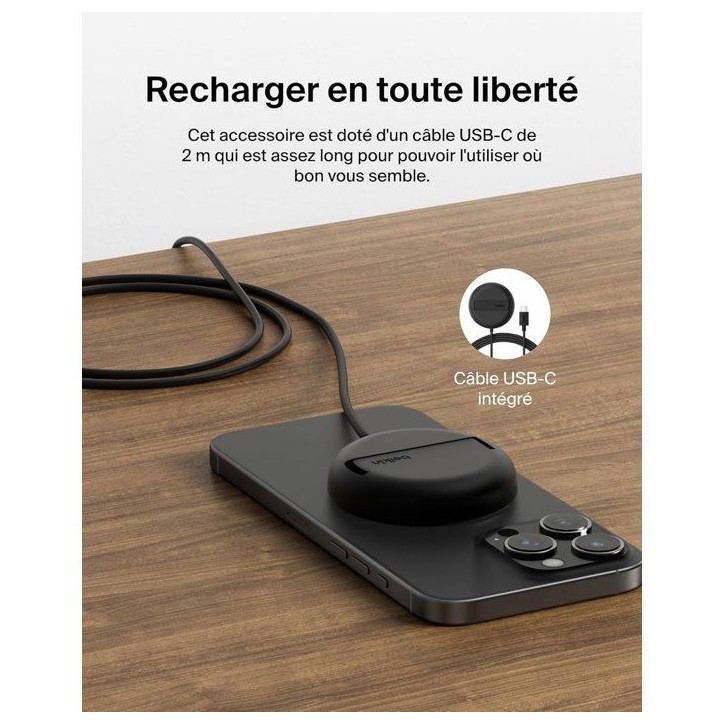 Pad de recharge - BELKIN - USB-C - 15 W - Noir