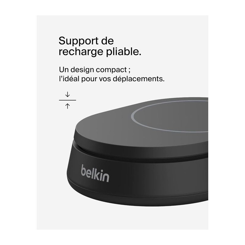 Support de charge magnétique - BELKIN - Qi2 - 15W - Noir
