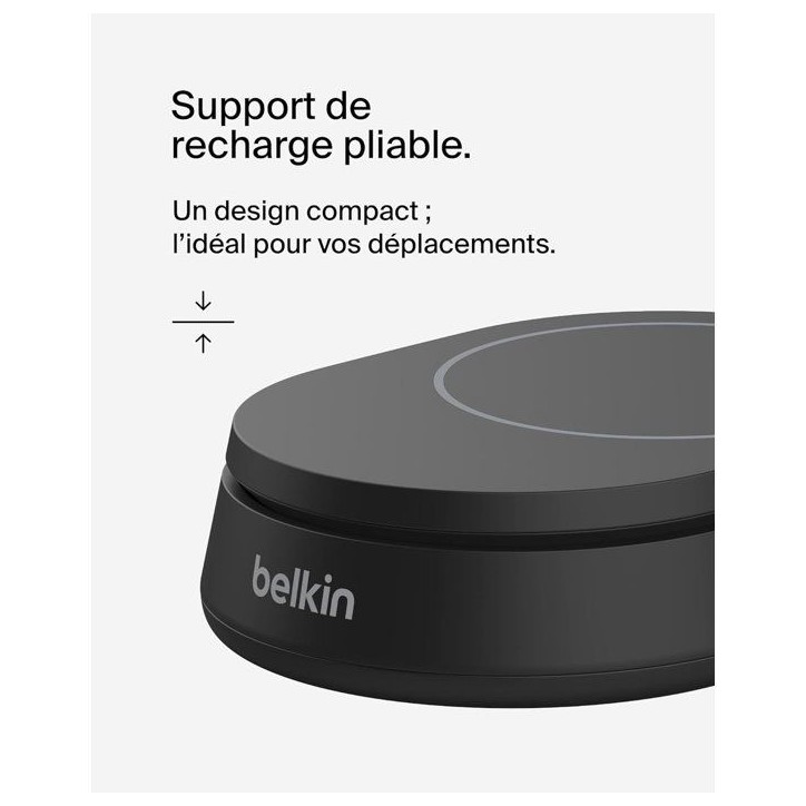 Support de charge magnétique - BELKIN - Qi2 - 15W - Noir Support de charge magnétique - BELKIN - Qi2 - 15W - Noir