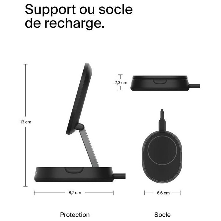 Support de charge magnétique - BELKIN - Qi2 - 15W - Noir Support de charge magnétique - BELKIN - Qi2 - 15W - Noir