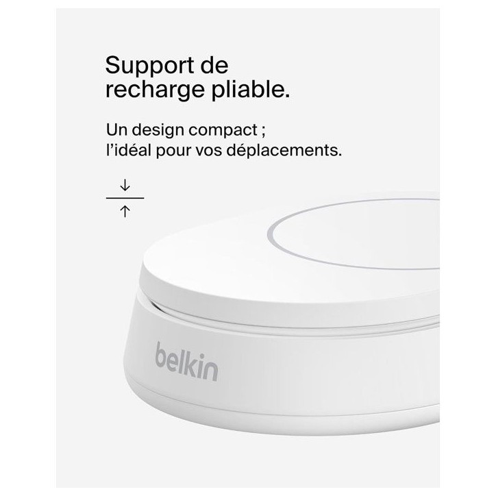 Support de charge magnétique - BELKIN - Qi2 - 15W - Blanc Support de charge magnétique - BELKIN - Qi2 - 15W - Blanc