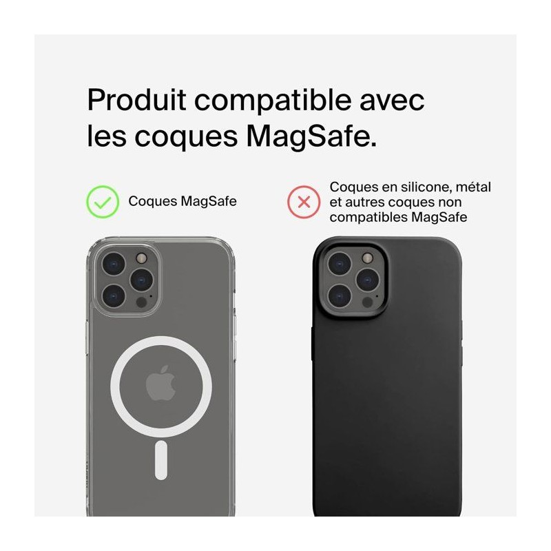 Socle de recharge - BELKIN - Qi2 - 3-en-1 - Blanc