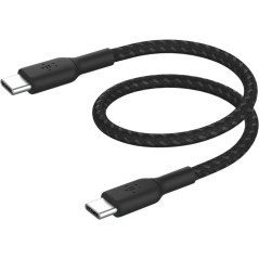 Câble tressé - BELKIN - USB-C vers USB-C - 0,15 m - Noir