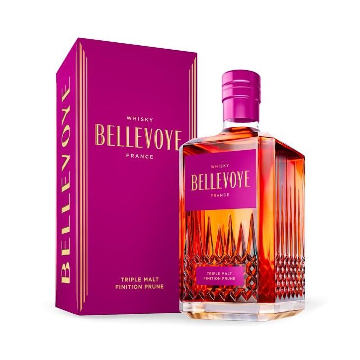 BELLEVOYE - PRUNE - Whisky - Triple Malt - Origine : France - 43 % alcool - bouteille 70 cl BELLEVOYE - PRUNE - Whisky - Triple Malt - Origine : France - 43 % alcool - bouteille 70 cl