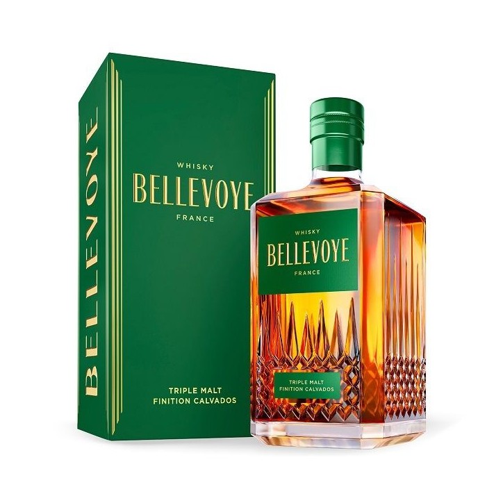 BELLEVOYE - VERT - Whisky - Triple Malt - Origine : France - 43 % alcool - bouteille 70 cl BELLEVOYE - VERT - Whisky - Triple Malt - Origine : France - 43 % alcool - bouteille 70 cl