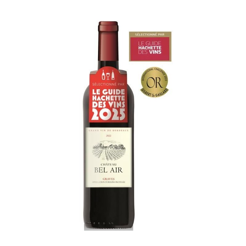 Château Bel Air 2022 Graves - Vin rouge de Bordeaux - 75 cl