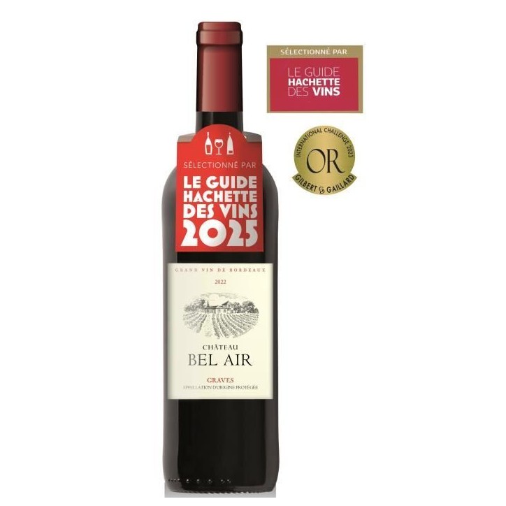 Château Bel Air 2022 Graves - Vin rouge de Bordeaux - 75 cl