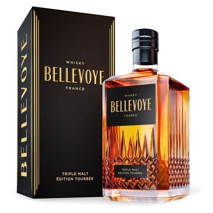 BELLEVOYE - NOIR - Whisky - Triple Malt - Origine : France - 43 % alcool - bouteille 70 cl BELLEVOYE - NOIR - Whisky - Triple Malt - Origine : France - 43 % alcool - bouteille 70 cl