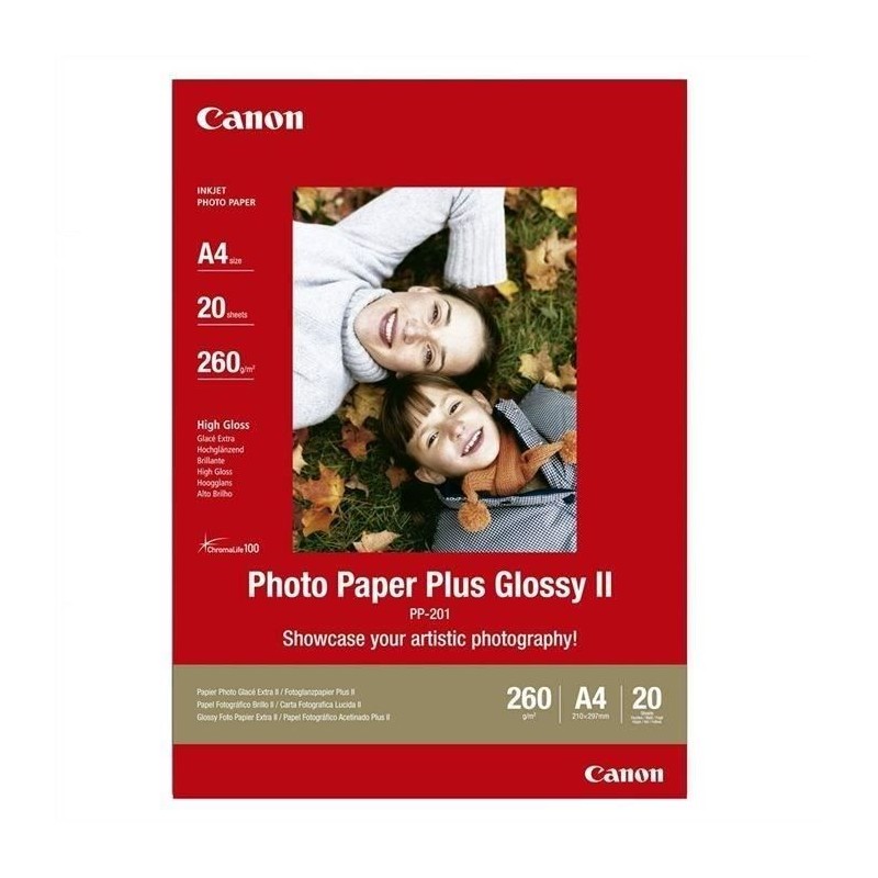 Papier photo brillant CANON PP-201 - 20 feuilles A4 265gr Papier photo brillant CANON PP-201 - 20 feuilles A4 265gr