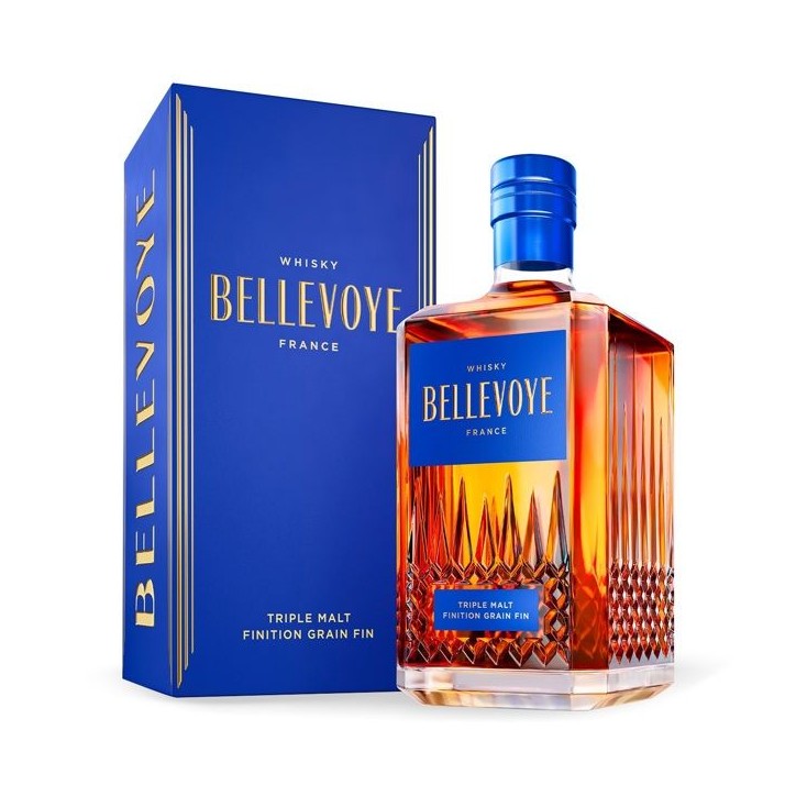 BELLEVOYE - BLEU - Whisky - Triple Malt - Origine : France - 40 % alcool - bouteille 70 cl BELLEVOYE - BLEU - Whisky - Triple Malt - Origine : France - 40 % alcool - bouteille 70 cl