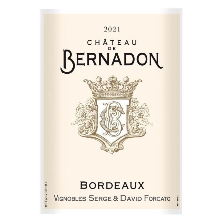 Château De Bernandon 2021 Bordeaux - Vin rouge de Bordeaux