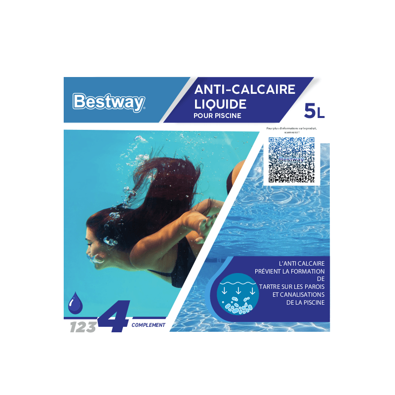 Anti calcaire BESTWAY - 21001 - Liquide - Seau de 5L