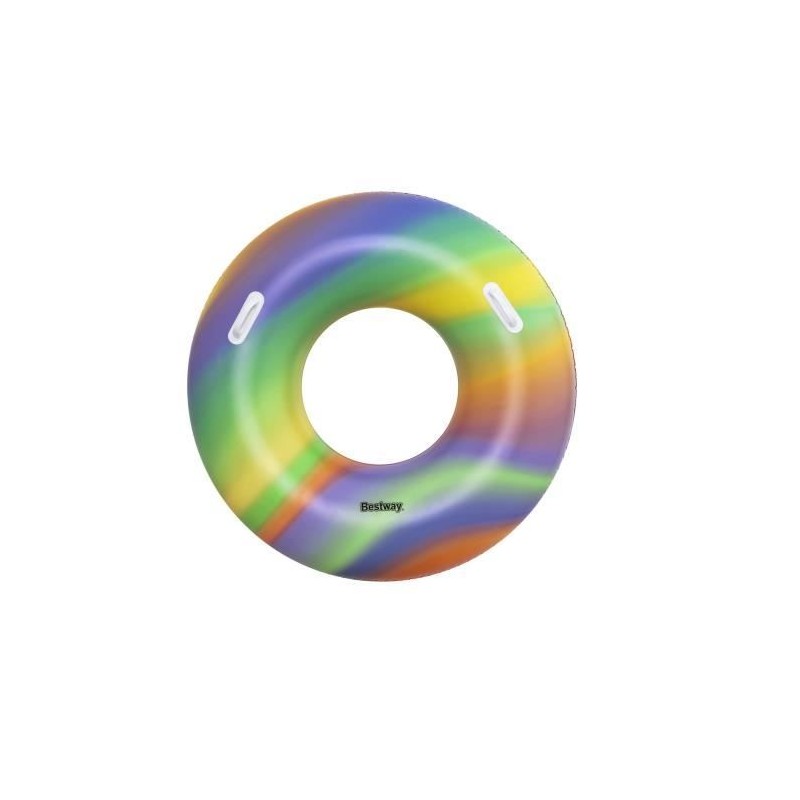 Bouée gonflable - BESTWAY - Rainbow - Diametre 119 cm - Multicolore -