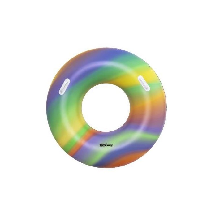 Bouée gonflable - BESTWAY - Rainbow - Diametre 119 cm - Multicolore - Pour enfants a partir de 6 ans Bouée gonflable - BESTWAY - Rainbow - Diametre 119 cm - Multicolore - Pour enfants a partir de 6 ans